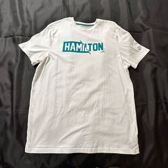 Lewis Hamilton No.44 Petronas Mercedes F1 Grand Prix Short Sleeve T-shirt Size L - Picture 2 of 9